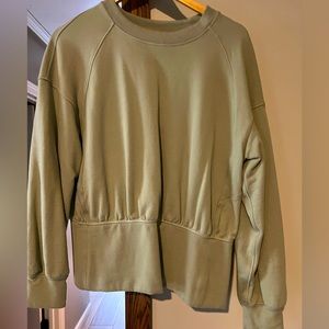 Lululemon sweatshirt, size 10 banded at waist very flattering sage green color